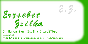 erzsebet zsilka business card